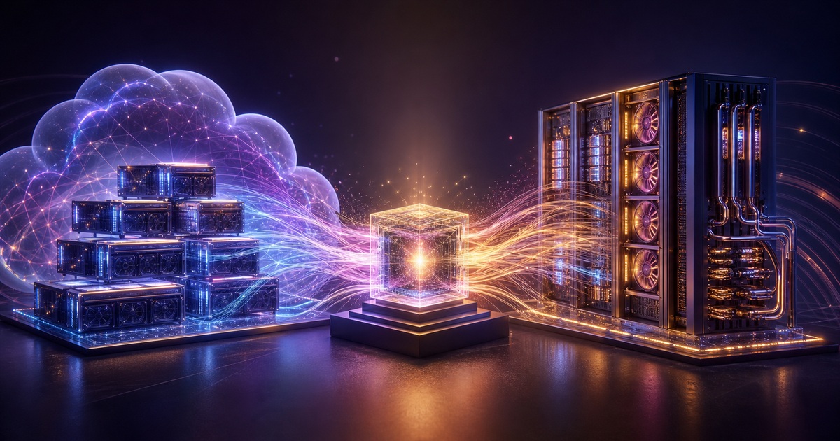 Luminous AI workload core balancing elastic cloud GPU nodes and dedicated liquid-cooled server hardware