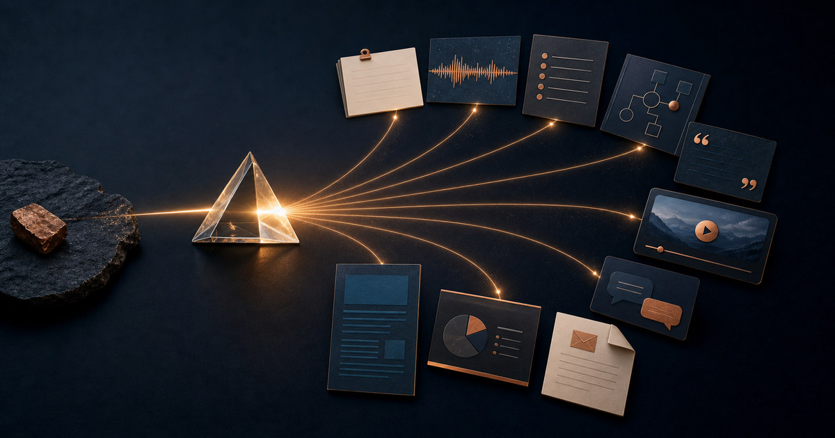 How to Turn One Founder Insight Into Ten Useful Assets